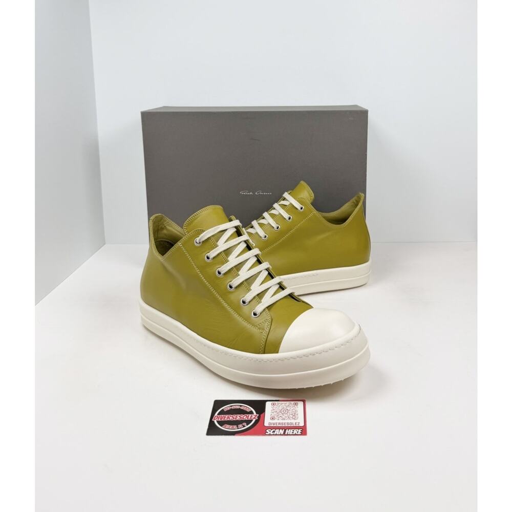 Size 45EU/12US - Rick Owen’s Leather Mainline Ramones Acid Milk🍃 Tried On!